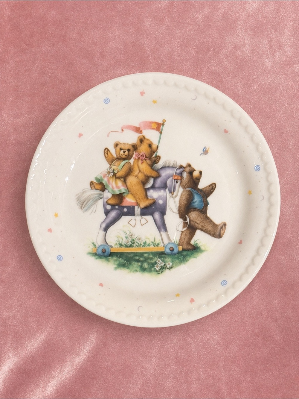 Lenox China Bears Heirloom Collection 7.5″ Dessert Plate Teddy Bear Parade 1996